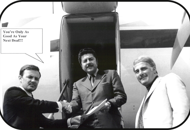Aboard a client aircraft — "You're only as good as your next deal"