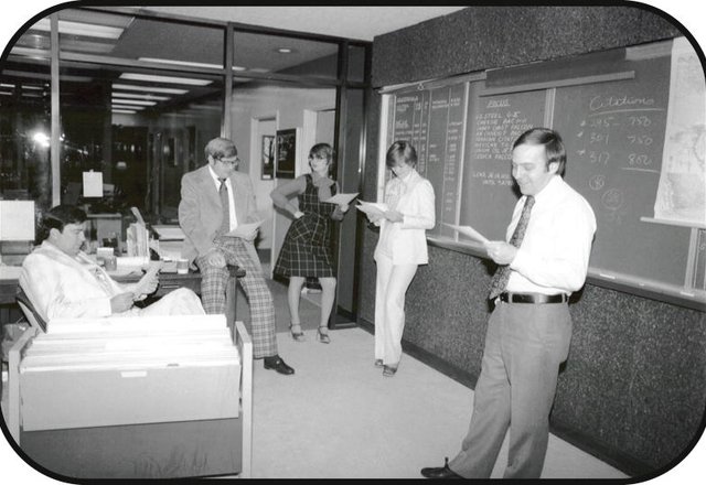 The Omni team at work in the 1960s