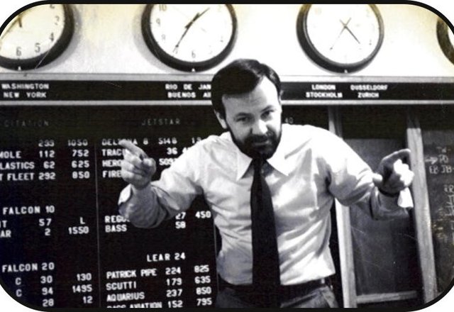 The trading board beneath the world clocks