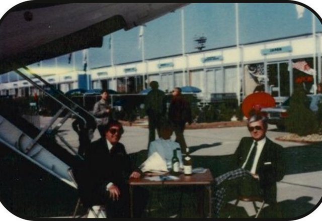A tarmac meeting in the 1970s