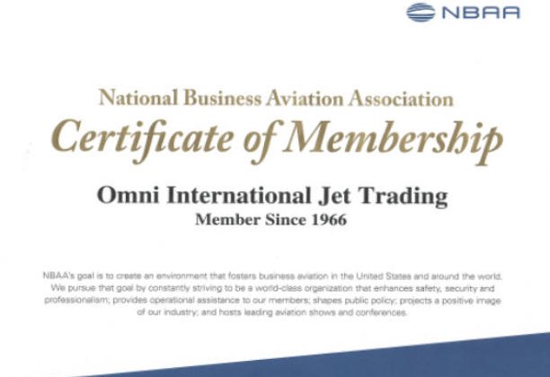 NBAA Certificate of Membership — member since 1966