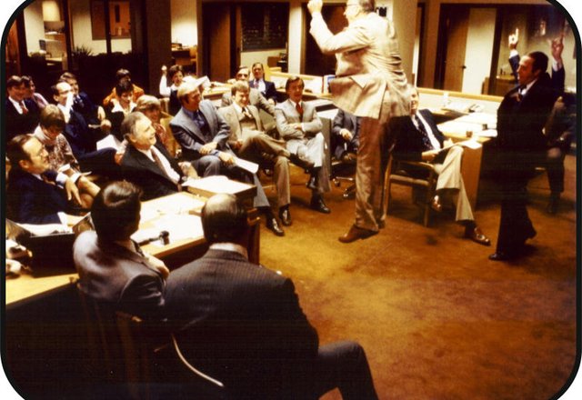 The trading floor in session