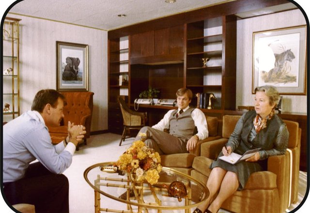 A client meeting in the Omni offices