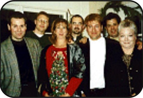 Colleagues and clients at a delivery