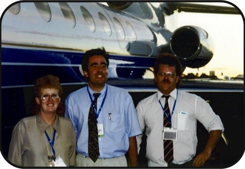 On the ramp beside a consigned jet