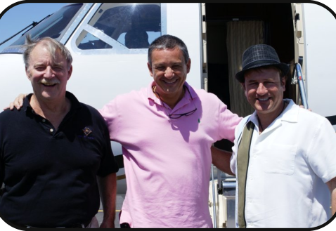 Clients and crew on the ramp