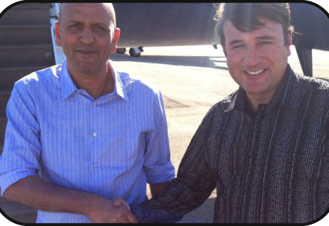 A deal sealed with a handshake on the ramp