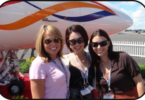 Colleagues at an international air show