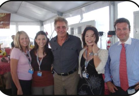 With clients at a static display event